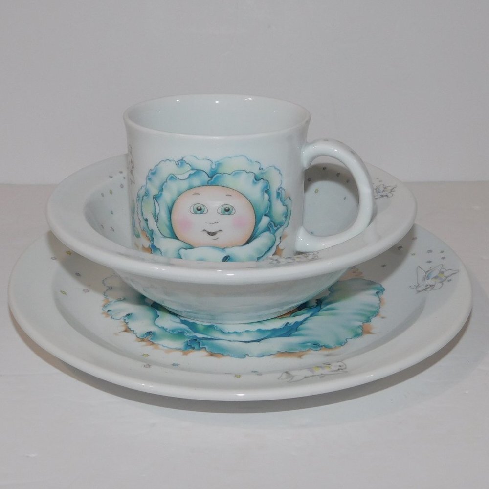 Cabbage Patch Kids child Dinner Ware Set Plate Mug Bowl VTG 1994 Royal Worcester